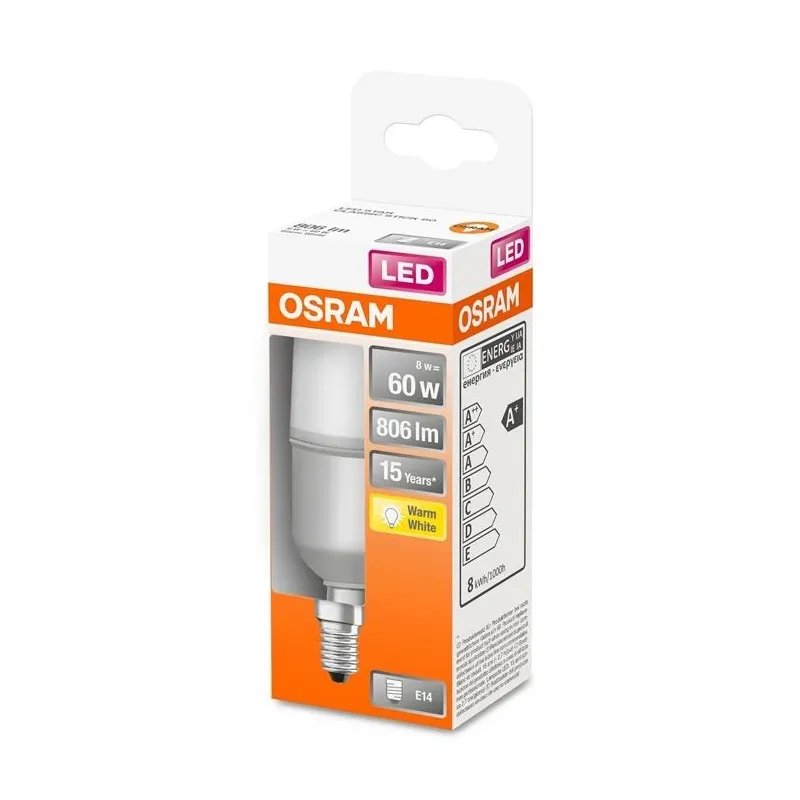Lemputė Osram LED, S15, 2700 °K, E14, 8 W, 806 lm