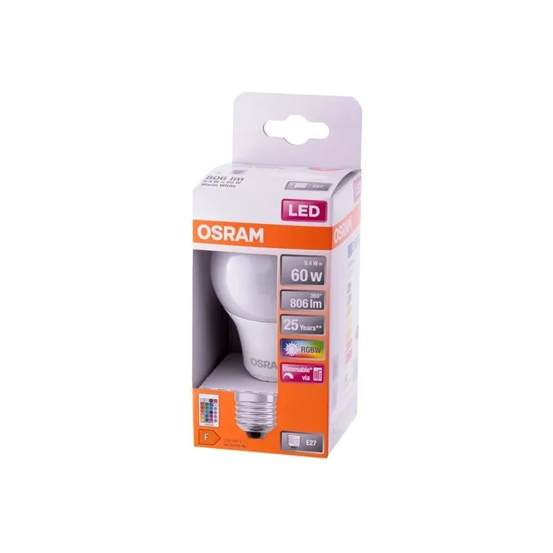 Lemputė Osram LED, A60, 2700 °K, E27, 9.4 W, 806 lm
