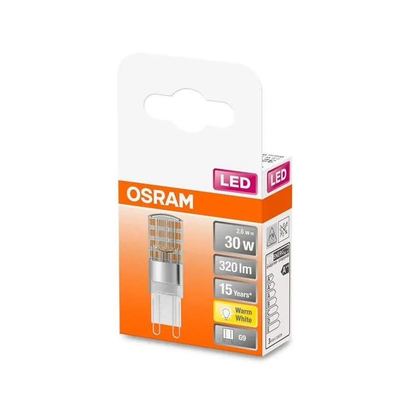Lemputė Osram LED, T15, 2700 °K, G9, 2.6 W, 320 lm