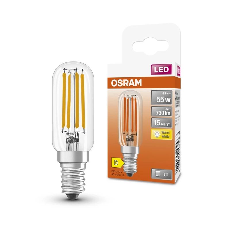 Spuldze Osram LED. T26. 2700 °K. E14. 4.9 W. 730 lm