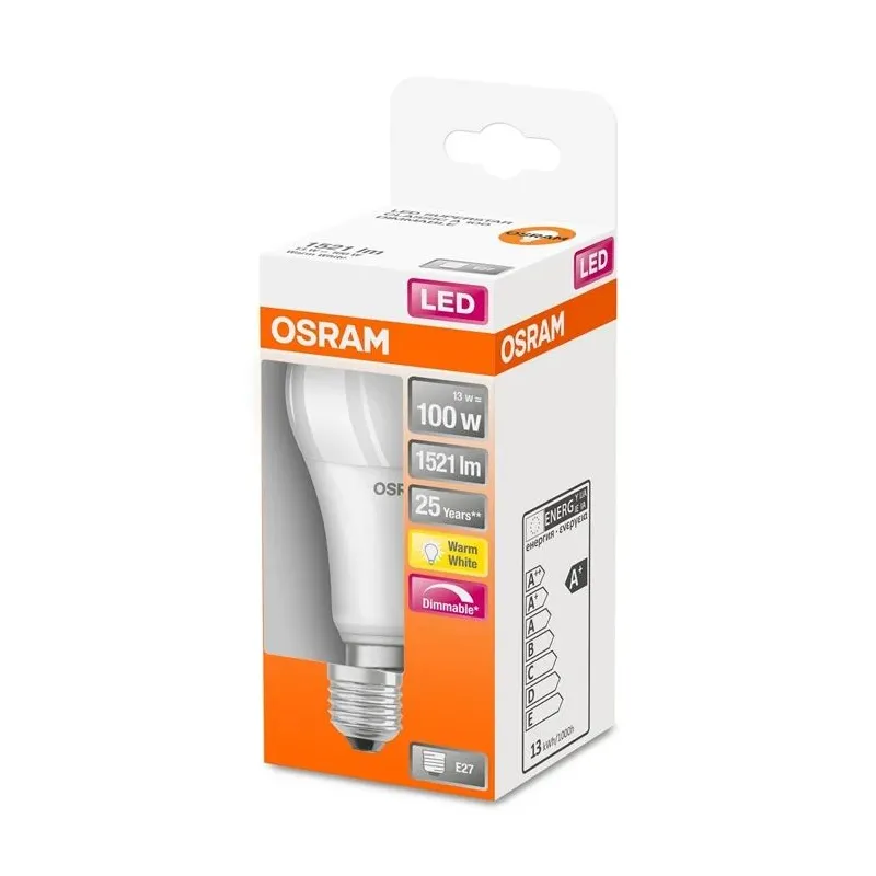 Spuldze Osram LED, A60, 2700 °K, E27, 13 W, 1521 lm