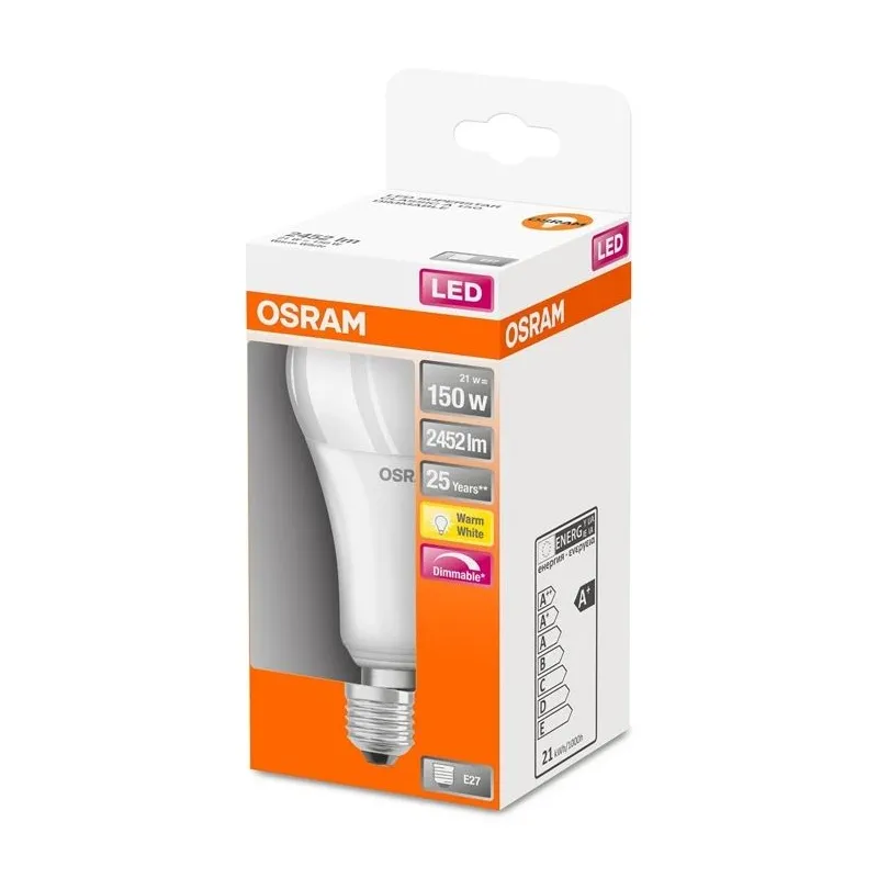 Spuldze Osram LED, A70, 2700 °K, E27, 21 W, 2452 lm
