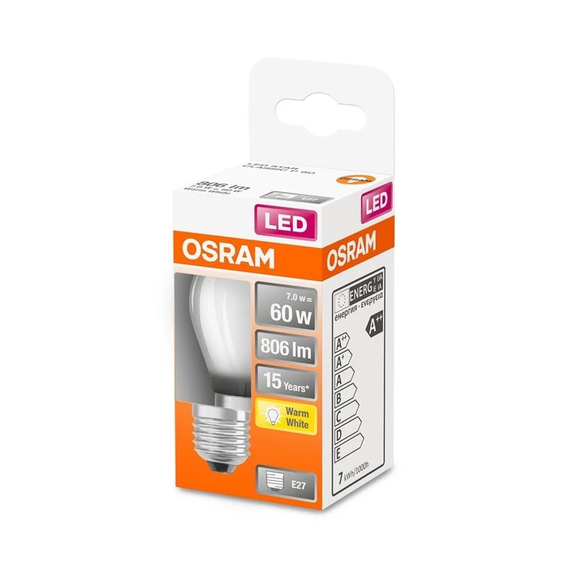 Lampa led p45 7w e27 2700k 806lm mat