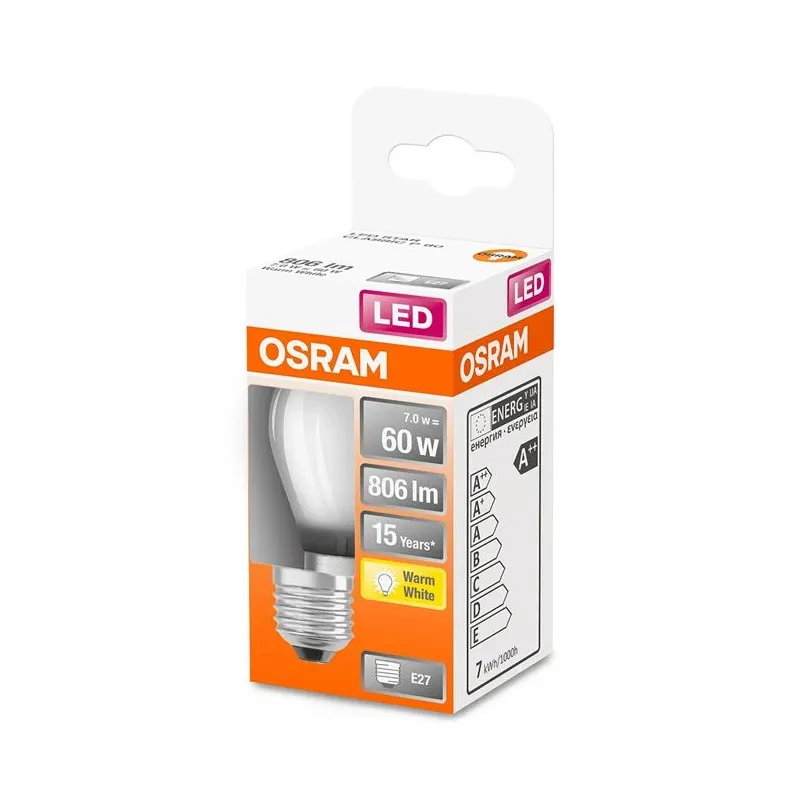 Lampa led p45 7w e27 2700k 806lm mat