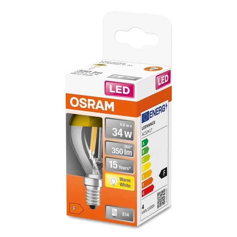 Spuldze Osram LED, 2700 °K, E14, 4 W, 380 lm