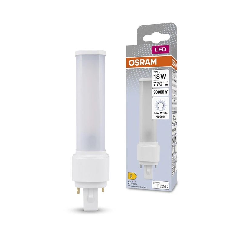 Spuldze Osram LED. 770 °K. G24d-2. 7 W. 770 lm