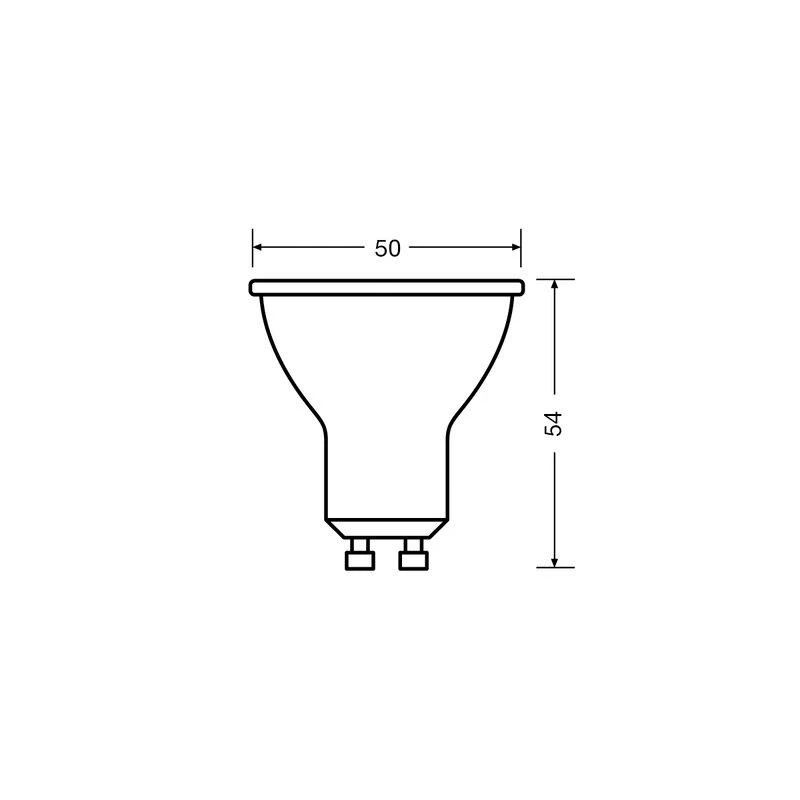 Lempa led gu10 4.5w 827 350lm lik