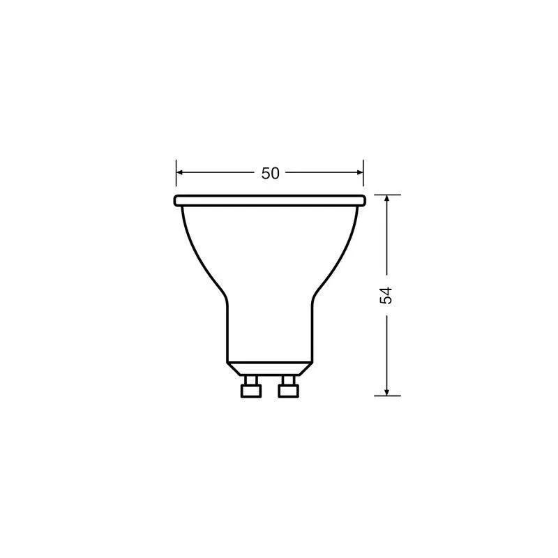Lemputė Osram LED, PAR16, 2700 °K, GU10, 4.5 W, 350 lm