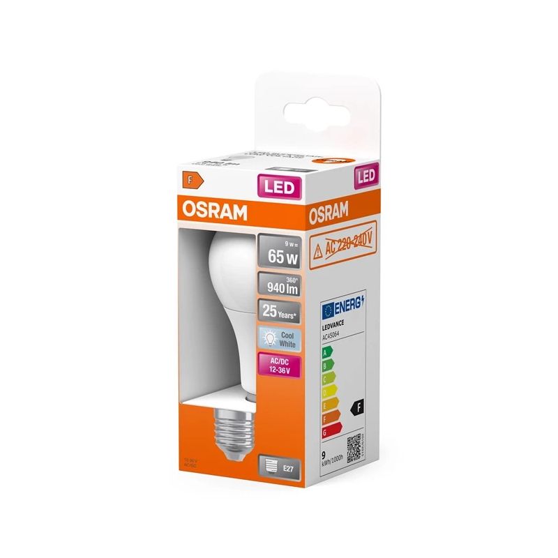 Spuldze Osram LED. A65. 4000 °K. E27. 9 W. 940 lm