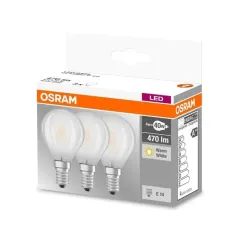 LED lemputė Osram P40. 4W. E14. 2700K. 470lm. 3 vnt.