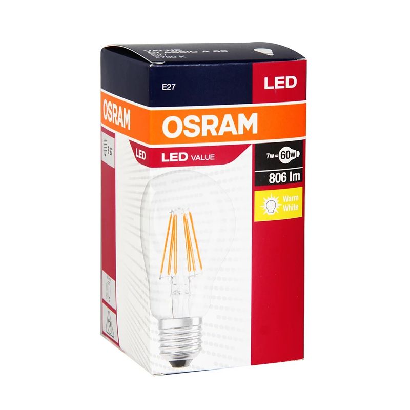 Sp.led a60 7w e27 827 fl 806lm value ,osram,
