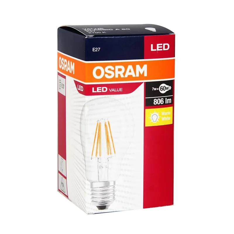 Spuldze Osram LED, A60, 2700 °K, E27, 7 W, 806 lm