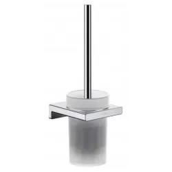 Щетка для унитаза Hansgrohe AddStoris, белый-хромовый, 12 см x 34.2 см x 10.5 см