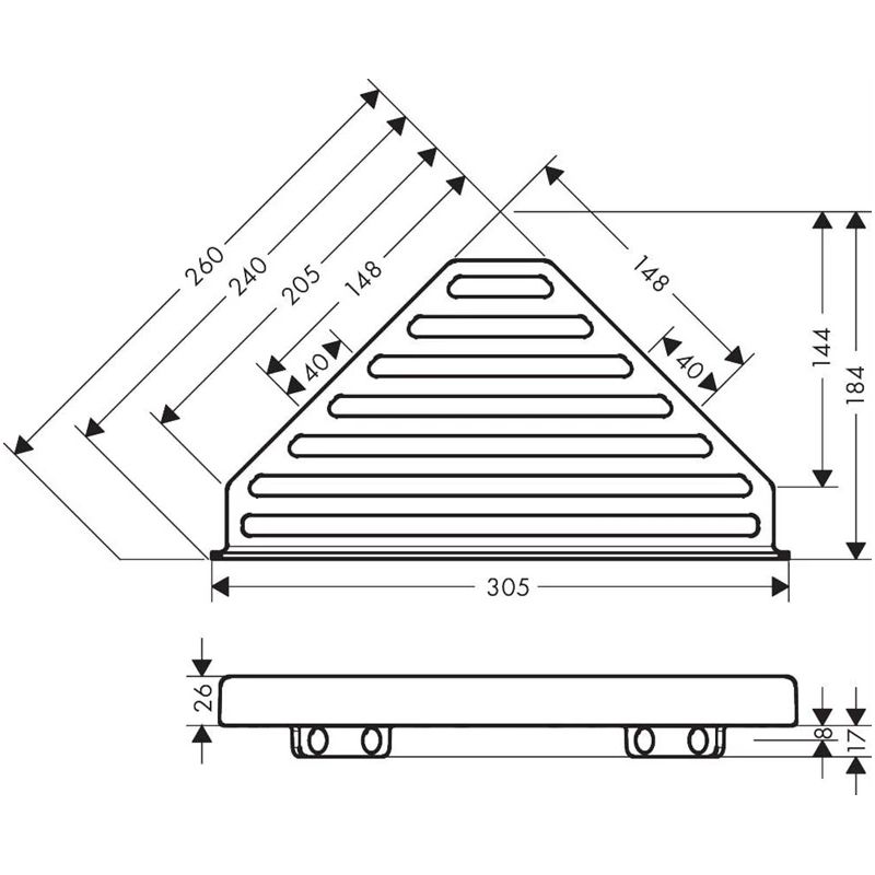 Vannas plaukts ADDSTORIS Q HG, hroma