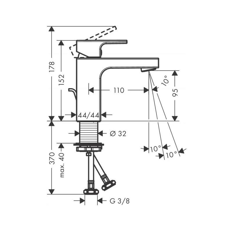 Izlietņu jaucējkrāns Hansgrohe Vernis Shape 71561000. hroma