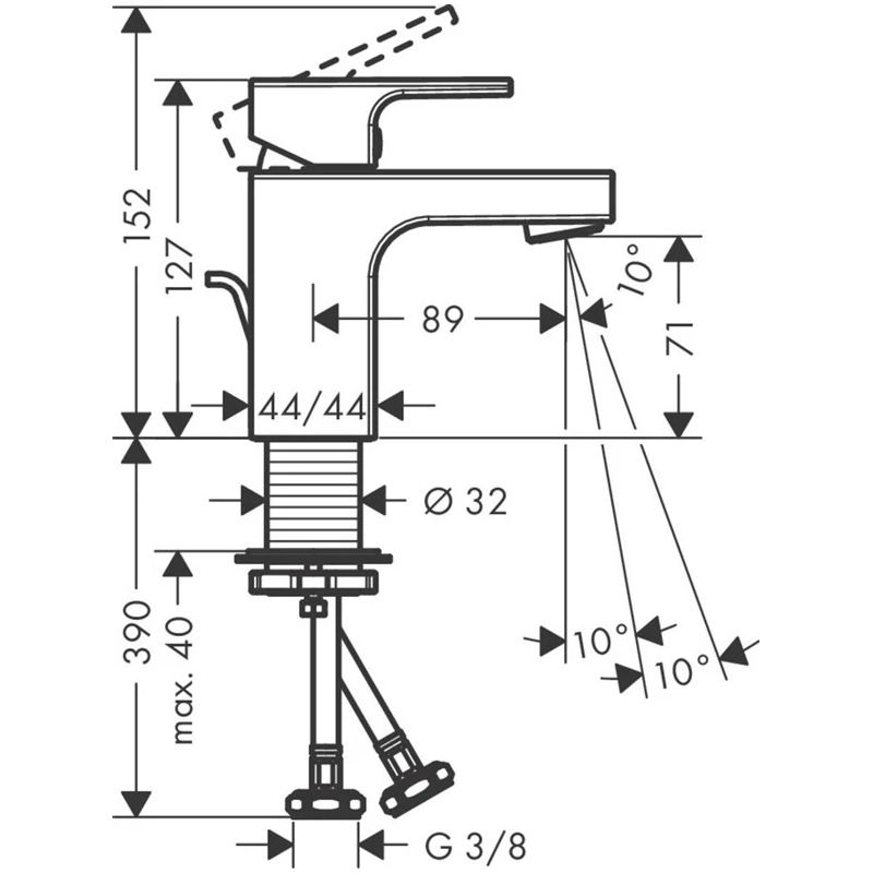 Izlietņu jaucējkrāns Hansgrohe Vernis Shape ComfortZone 70