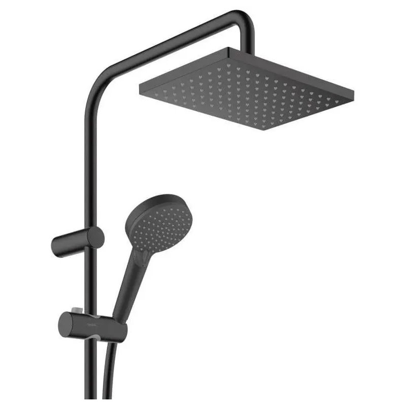 Dušo komplektas su termostatiniu maišytuvu Hansgrohe Vernis Shape, juoda sp.