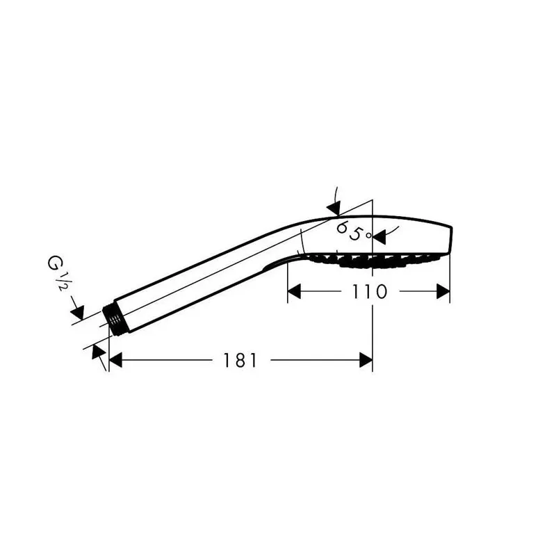Dušas galviņa Hansgrohe Croma Select E 1 jet, melna krās., 11 cm