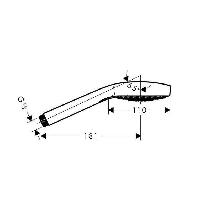 Dušo galvutė Hansgrohe Croma E 26815340. juoda. 110 mm