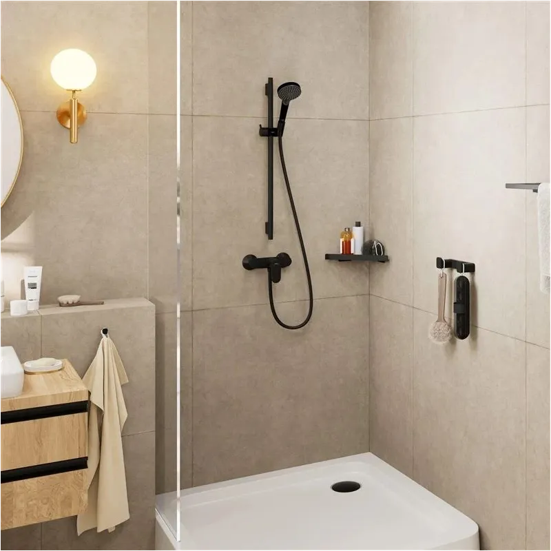 Dušas komplekts Hansgrohe Vernis Blend Vario EcoSmart + S Puro 65, matt black
