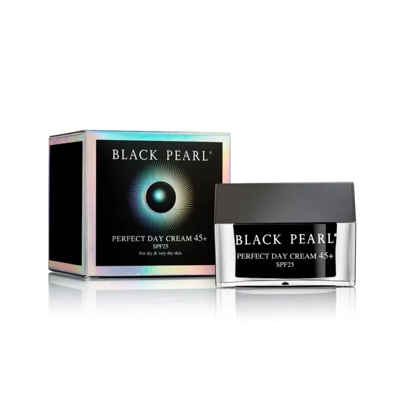 BLACK PEARL mitrinošs dienas krēms 45+ SPF25 sausai sejas ādai 50ml