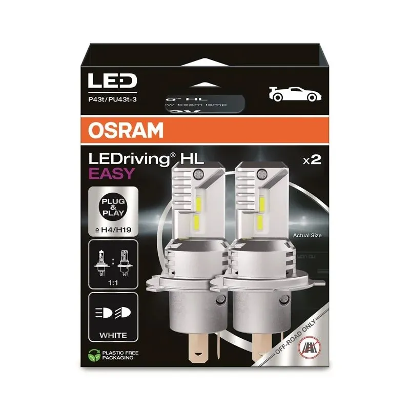 Auto spuldze Osram LEDriving HL EASY H4-H19, led, balta, 12 V