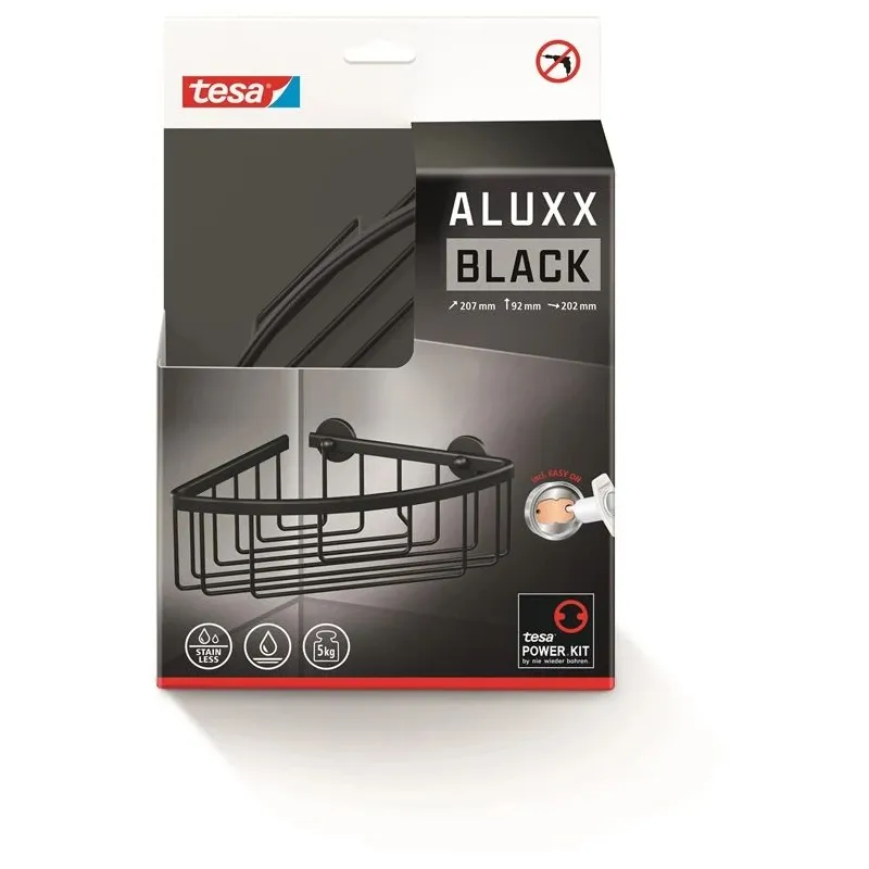 Полка для душа Tesa, 20.2 см x 9.2 см x 20.7 см, черный