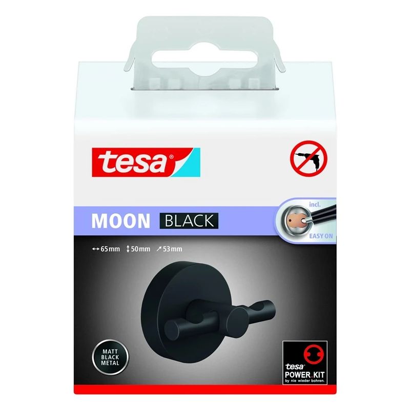 Divkāršais āķis Tesa Moon 40564, melns