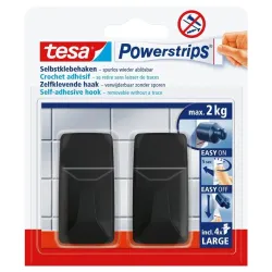 Hooks rectangular 58279 2x2kg black