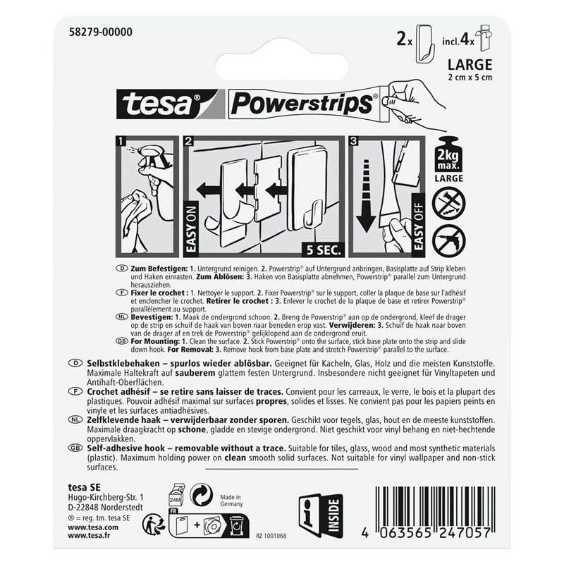 Āķīši taisnstūra 58279 2x2kg melni