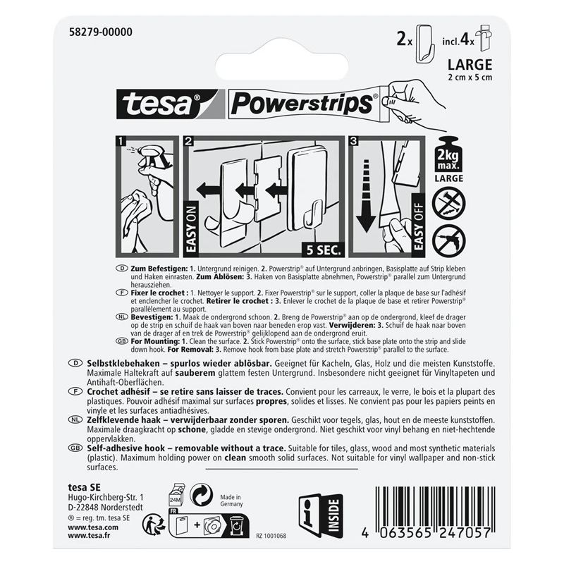 Āķīši taisnstūra 58279 2x2kg melni