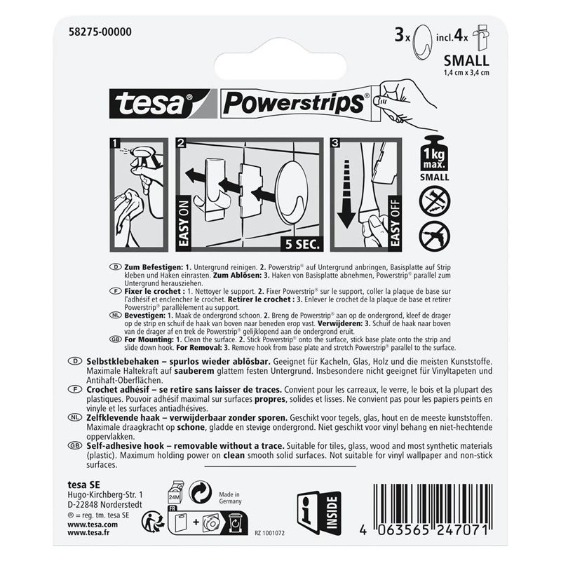 Āķīši taisnstūra 58275 3x1kg melni