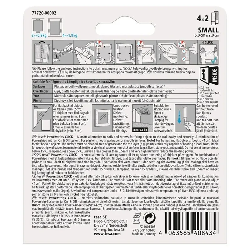 Powerstrip tesa 77720 4pce