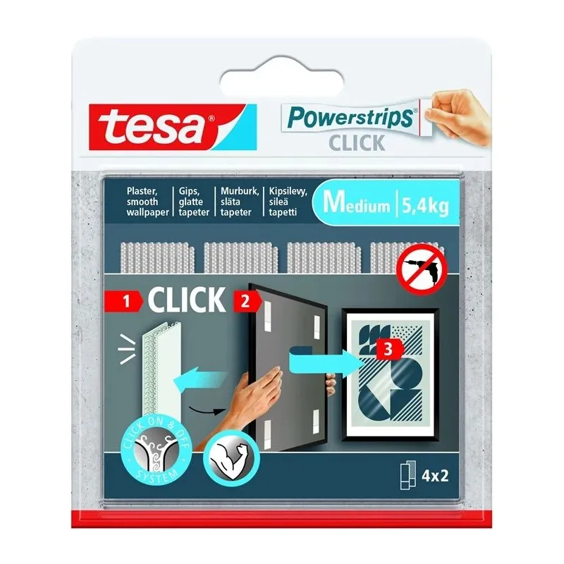 Līmlente Tesa Power-Strips 77721, divpusējs, 0.08 m x 20 mm