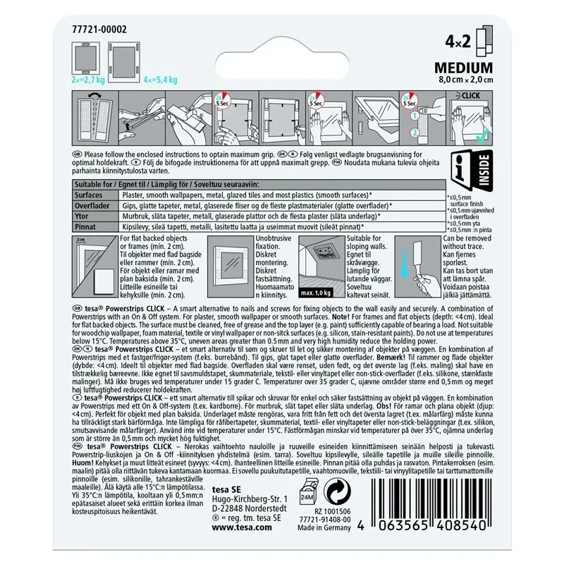 Powerstrip tesa 77721 4pce