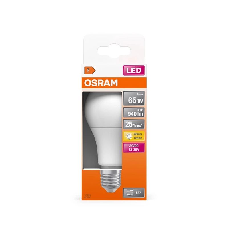 Spuldze Osram LED. A65. 2700 °K. E27. 9 W. 940 lm