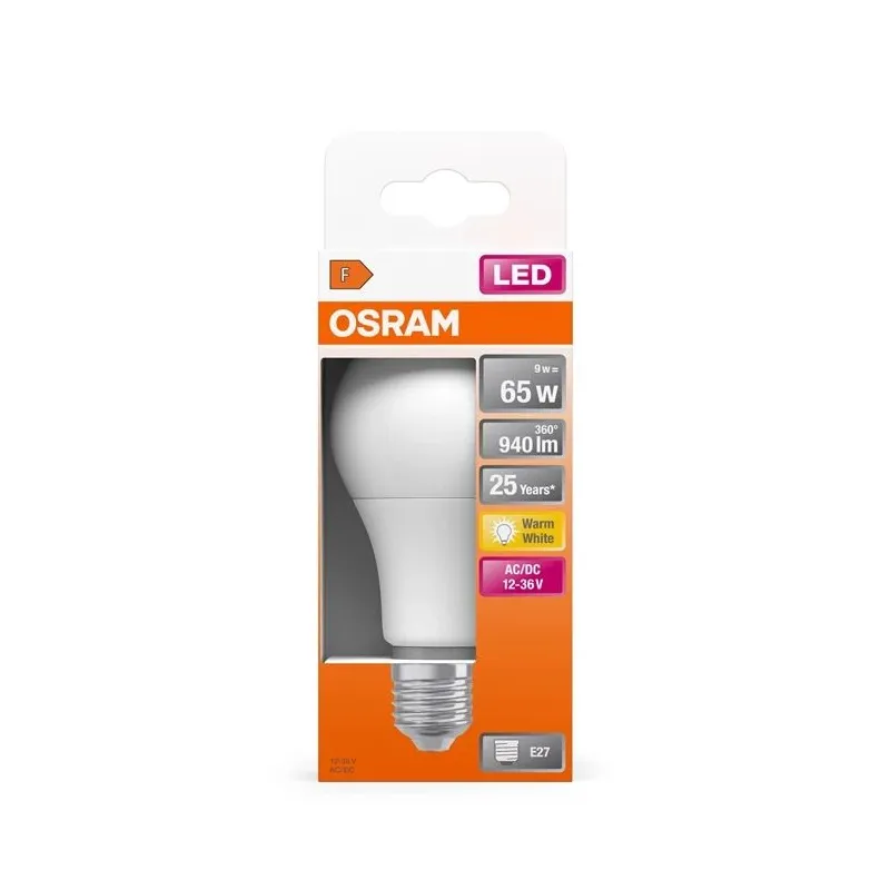 Lemputė Osram LED, A65, 2700 °K, E27, 9 W, 940 lm