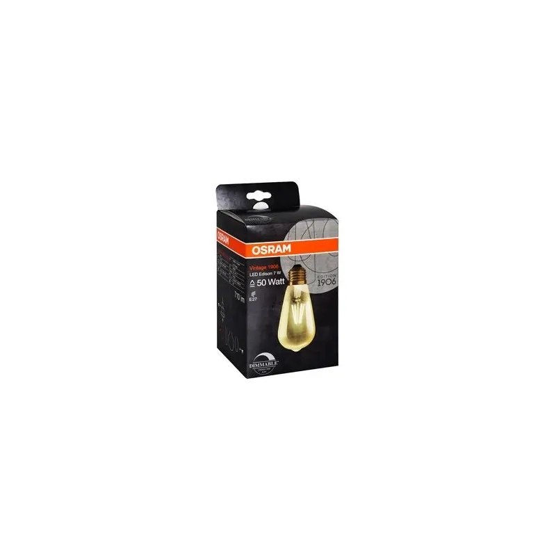 Lemputė osram led edison. e27. 6.5w. 725lm. 2400k. dim