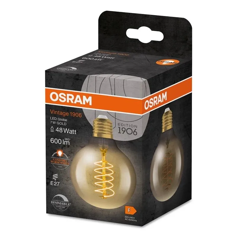 Spuldze Osram LED, A60, 2200 °K, E27, 7 W, 600 lm