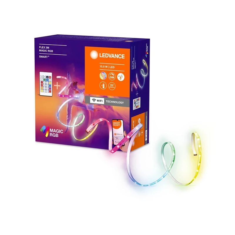 Juostų rinkinys led wifi 15.5w magic rgb 3m rc