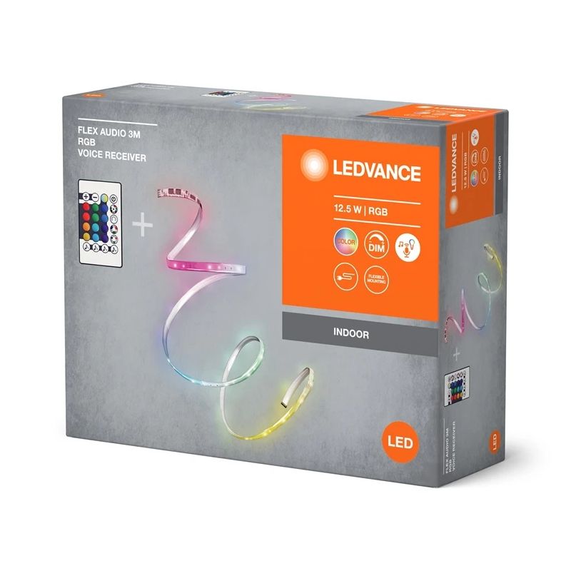 LED lente JUOS RINK, 12,5 W, RGB, 3 m, ar tālvadības pulti MUSIC