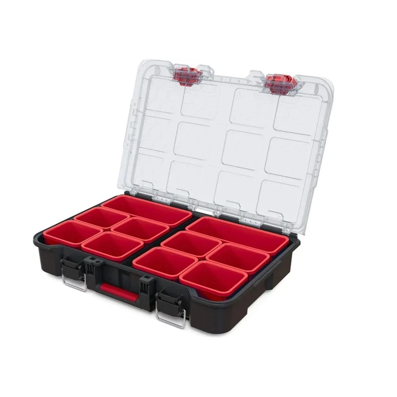 Instrumentu kaste Keter STACK N ROLL, 51.5 cm x 34.5 cm x 11.5 cm, melna krās.-sarkana krās.