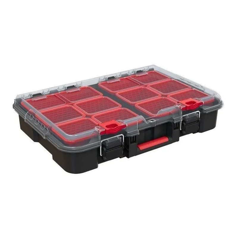 Įrankių dėžė Keter STACK N ROLL, 51.5 cm x 34.5 cm x 11.5 cm, juoda sp.-raudona sp.