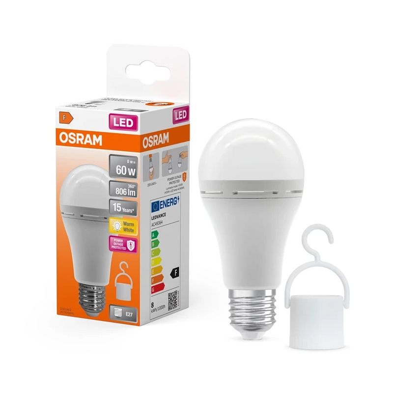 Spuldze Osram LED. A60. 2700 °K. E27. 8 W. 806 lm
