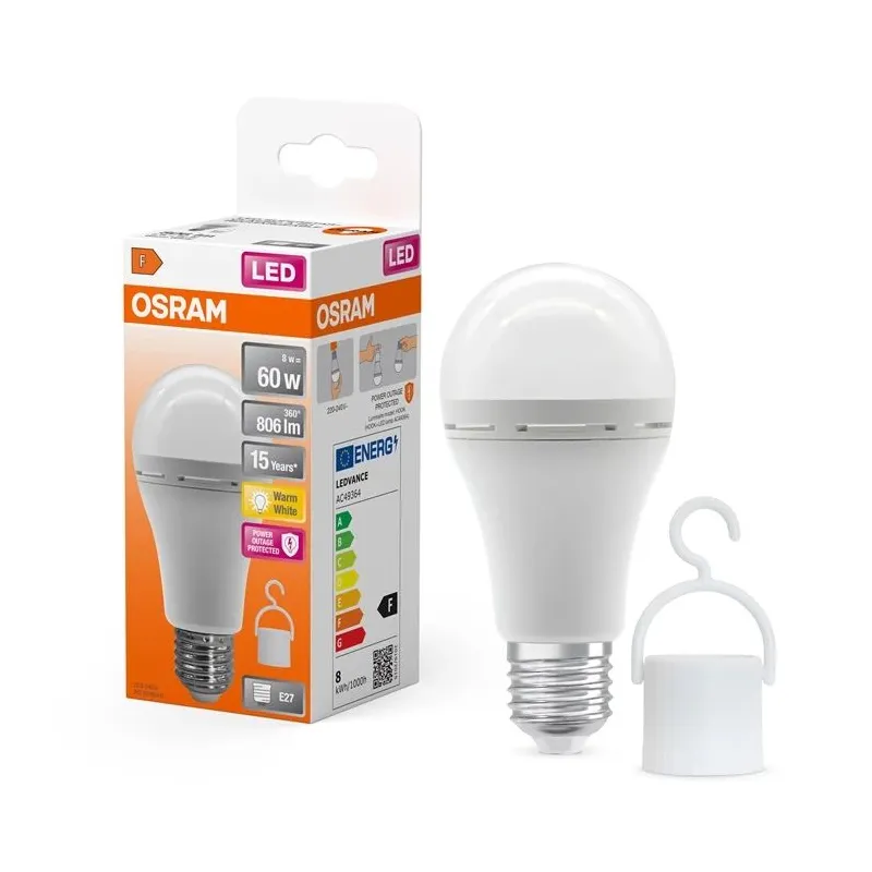 Lemputė Osram LED, A60, 2700 °K, E27, 8 W, 806 lm