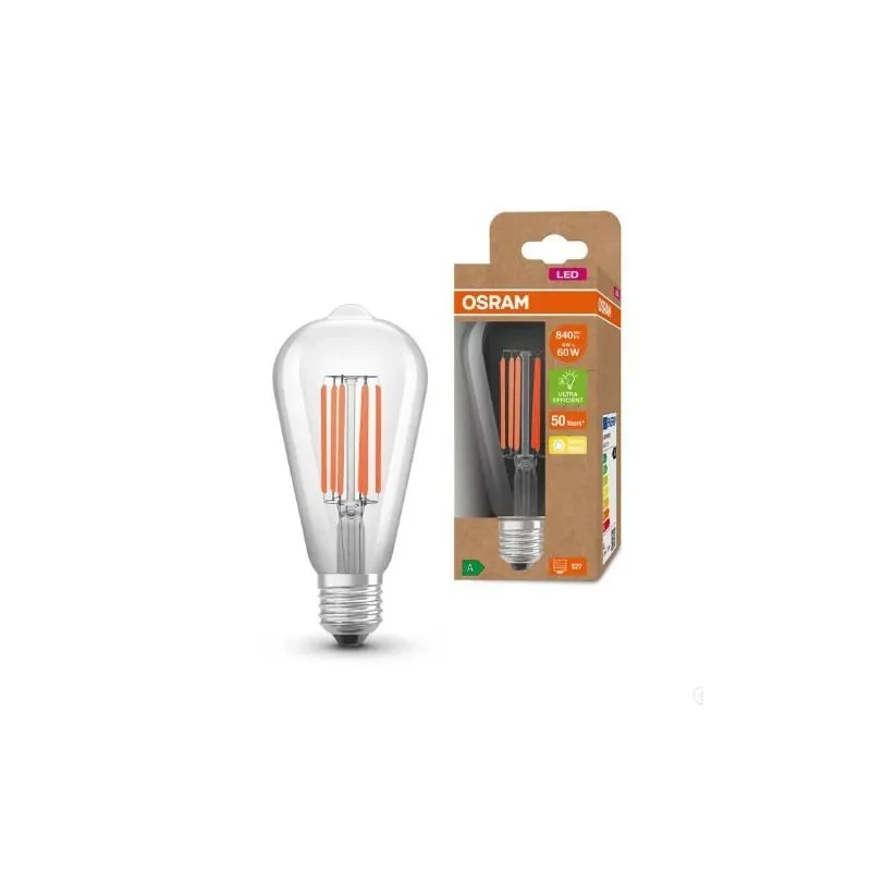 Lemputė Osram LED, ST64, 3000 °K, E27, 4 W, 806 lm