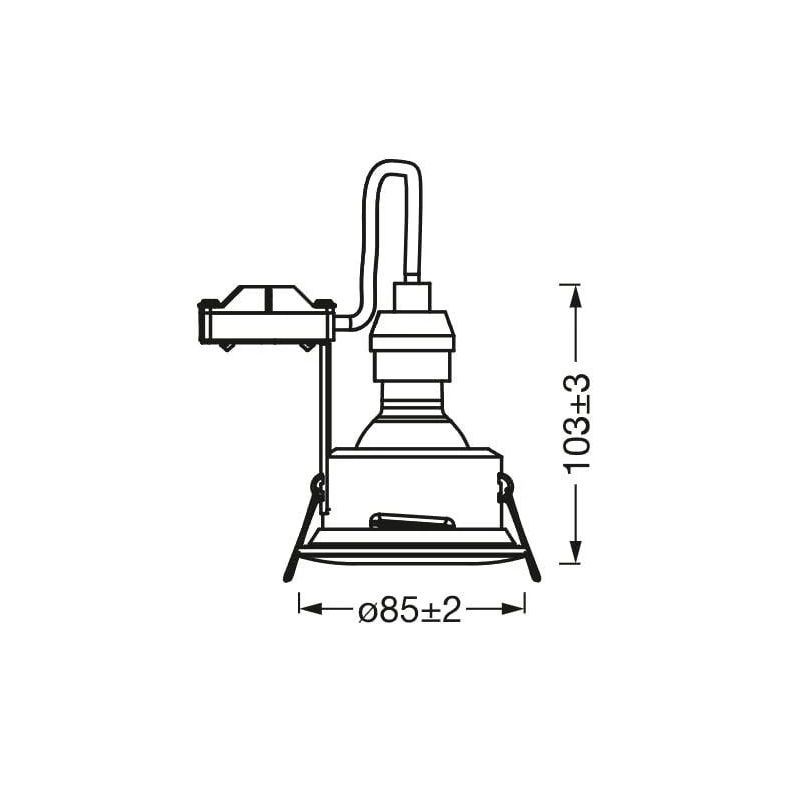 Lum spot 4.3w 2700k 230v ip65 wt gu10