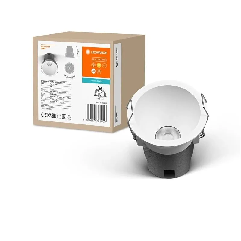 Valgusti süvistatav Ledvance-Osram Twist TWIST, 3000°K, LED, valge
