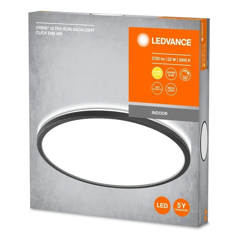 Šviestuvas plafonas Ledvance-Osram Orbis Ultra Slim Clickdim, 22 W, LED, 3000 °K