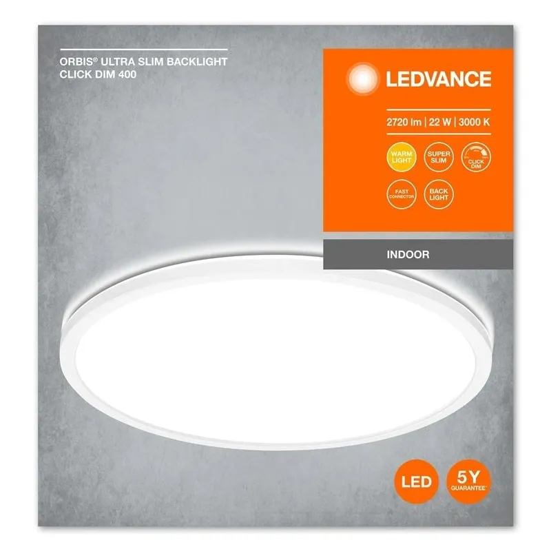 Lampa plafons Ledvance-Osram Orbis Ultra Slim Clickdim, 22 W, LED, 3000 °K